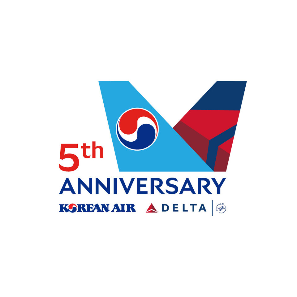 ▲대한항공-델타항공 조인트벤처 5주년 엠블럼. ⓒ대한항공