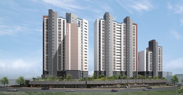 ▲인천 주암 삼영아파트 재건축 투시도. ⓒ동아건설산업