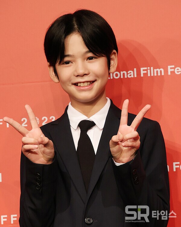 ▲'괴물' 기자간담회에서 히이라기 히나타 배우가 포즈를 취하고 있다. ⓒ심우진 기자