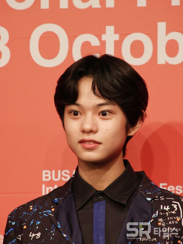 ▲'괴물' 기자간담회에서 쿠로카와 소야 배우가 포즈를 취하고 있다. ⓒ심우진 기자