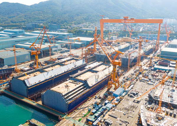 ▲한화오션 거제사업장. ⓒ한화오션
