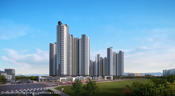 ▲고양 장항지구 B1블럭 제일풍경채 주경투시도. ⓒ제일건설