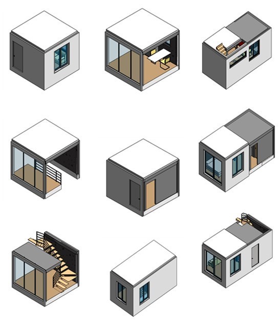 ▲지능형 설계 자동화 기술을 활용해 생성한 소형 주택 설계안. ⓒDL이앤씨