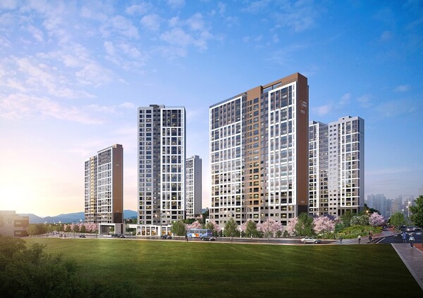 ▲파주 운정신도시 우미린 파크힐스 투시도. ⓒ우미건설