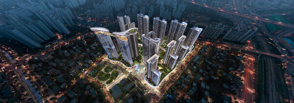 ▲산본1동1지구 재개발사업 조감도. ⓒ현대건설