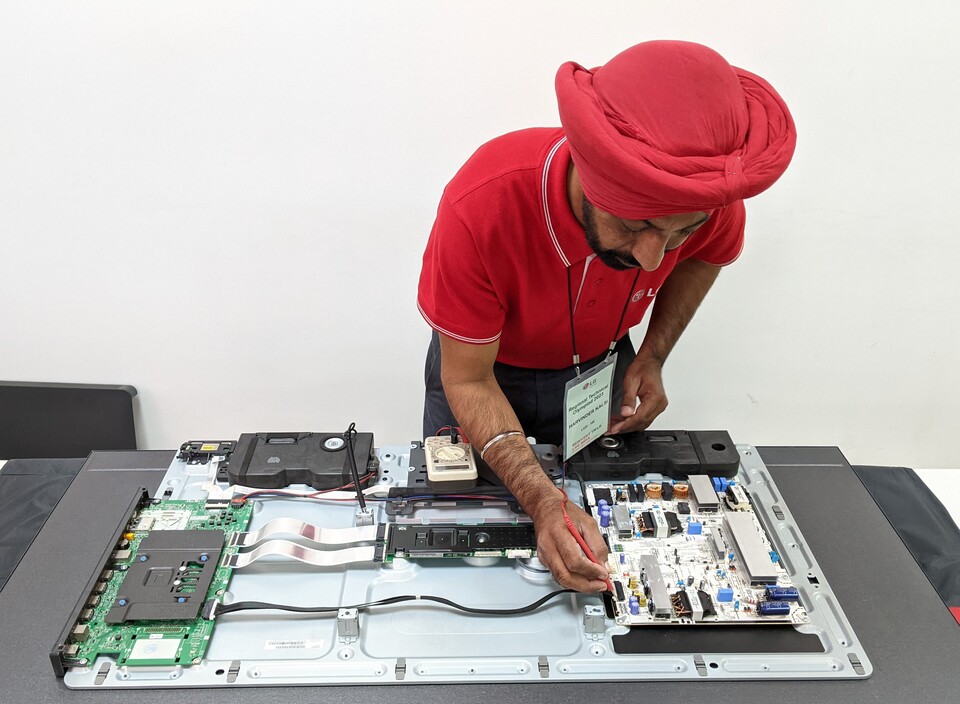 ▲서비스 올림픽에 참가한 LG전자 서비스 매니저. ⓒLG전자