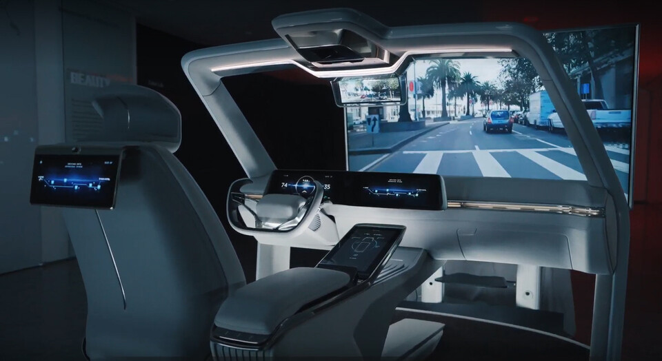 ▲LG전자가 고객들의 운전자 경험을 확 바꿀 모빌리티 선행 기술 콘셉트를 공개했다. 모빌리티 랩웍스 시리즈로 공개된 디지털 콕핏 ‘베타’. ⓒLG전자