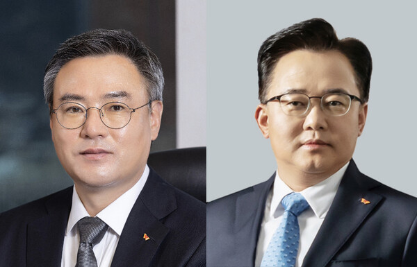 ▲장동현 SK 대표이사 부회장(왼쪽)과 박경일 SK에코플랜트 사장. ⓒSK에코플랜트