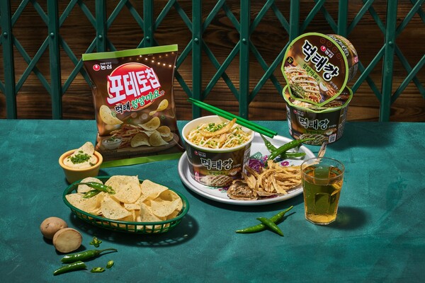 ▲먹태깡큰사발면, 포테토칩 먹태청양마요맛. ⓒ농심