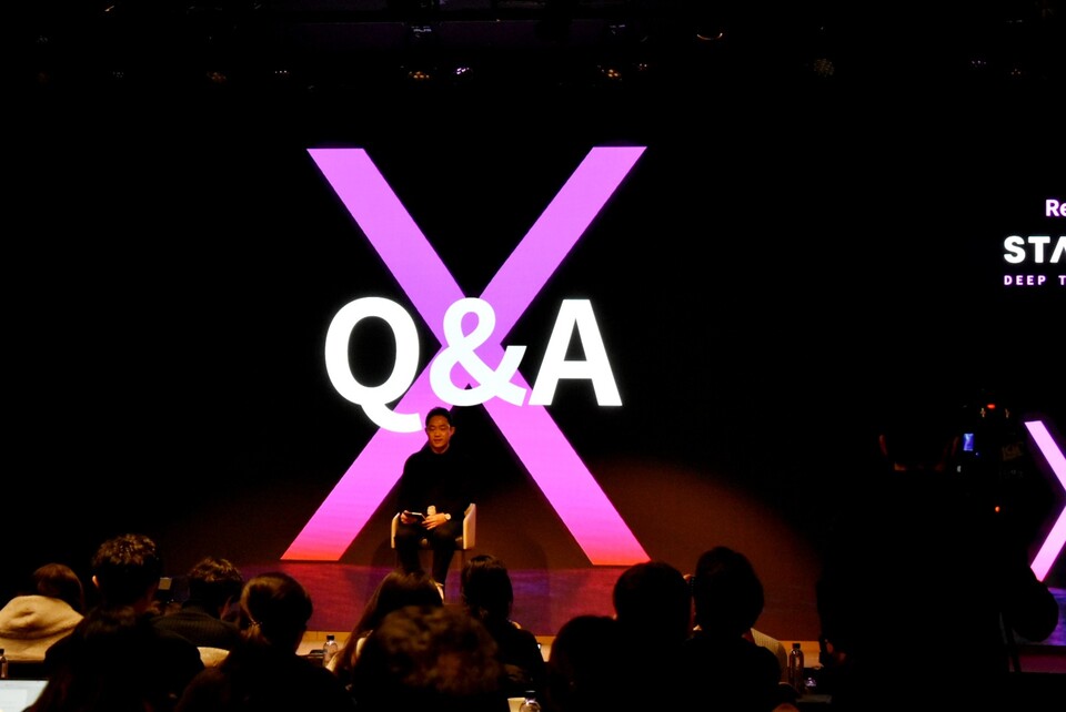 ▲기자들과의 질의응답(Q&A)에 나선 서상원 스테이지엑스 대표. ⓒ선호균 기자