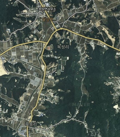 ▲용인 반도체 클러스터 부지 항공사진 ⓒ네이버 지도