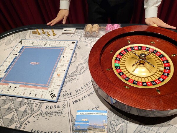 ▲카지노 공간에서 즐길 수 있는 보드게임. ⓒ최나리 기자