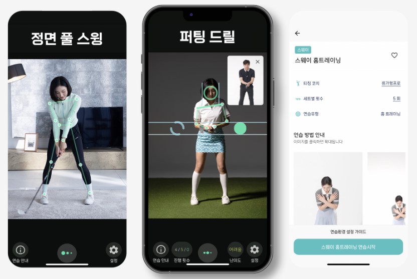 ▲AI 진단으로 맞춤 훈련이 가능한 스윙마스터. ⓒ라온피플