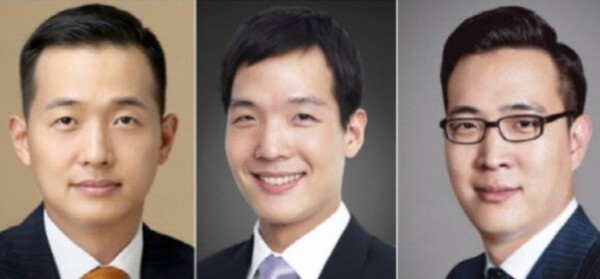 ▲(왼쪽부터) 김동관 한화그룹 부회장, 김동원 한화생명 사장, 김동선 한화호텔앤드리조트 부사장. ⓒ 한화그룹