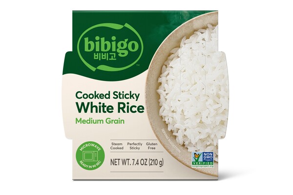 ▲북미 수출용 'bibigo Sticky Rice(찰진 밥)' 제품 이미지. ⓒCJ제일제당