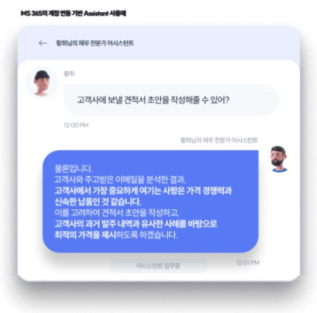 ▲실제 업무에서 라온어시스턴트 사용 예. ⓒ라온피플
