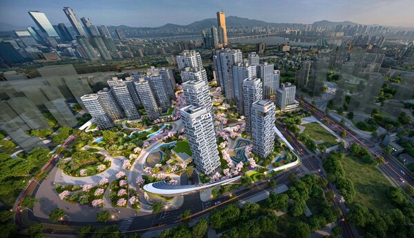 ▲노량진1구역 오티에르 동작 조감도. ⓒ포스코이앤씨