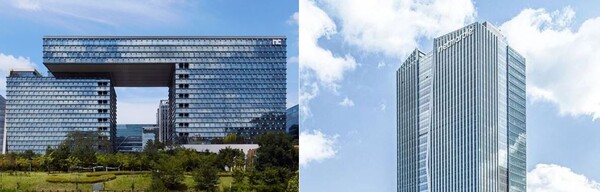 ▲경기도 판교 엔씨소프트 사옥(왼쪽)·서울 구로구 넷마블 사옥. ⓒ각사