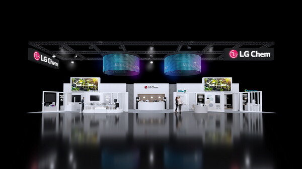 ▲LG화학 NPE2024 부스 전경. ⓒLG화학