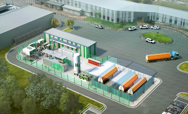 ▲전북 부안 수전해 기반 수소생산기지 조감도. ⓒ현대건설