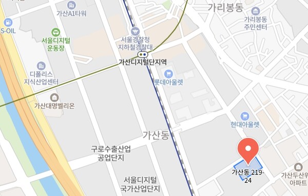 ▲지식산업센터가 조성되는 옛 LG가산A연구소 부지 ⓒ 네이버 캡처