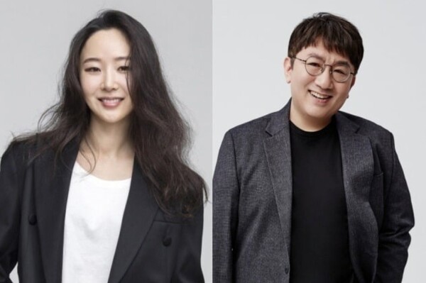 (왼쪽부터) 민희진 어도어 대표, 방시혁 하이브 의장 ⓒ 하이브