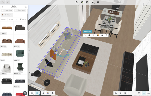 ▲분당금호어울림그린파크 체험형 견본주택 화면. ⓒ부동산R114