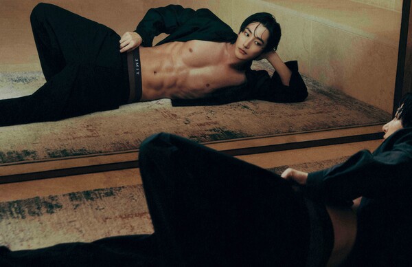 ▲배우 이수혁과 함께한 한섬 타임옴므 언더웨어 화보 컷. ⓒ현대백화점그룹