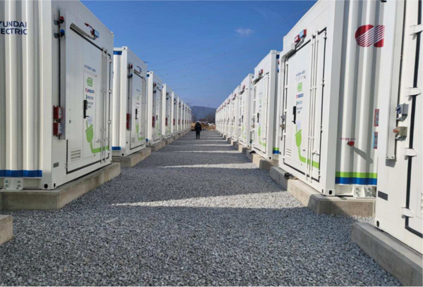 ▲부북변전소 계통안정화 ESS 전경. ⓒ한국전력공사