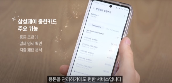 ▲삼성페이 충전카드 주요 기능. ⓒ삼성전자 뉴스룸