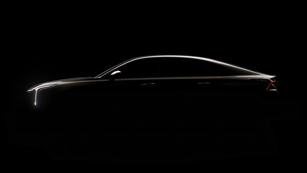 ▲기아가 더 뉴 K8 티저 이미지를 29일 공개했다. ⓒ기아