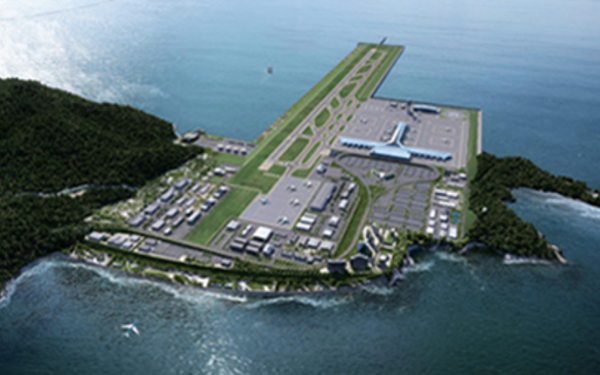 ▲가덕도신공항 근접 조감도. ⓒ가덕도신공항건설공단