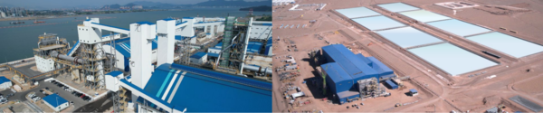 ▲포스코필바라리튬솔루션 생산공장(왼쪽)과 포스코아르헨티나 공장. ⓒ포스코홀딩스