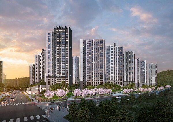 ▲'계양 롯데캐슬 파크시티’ 1단지 투시도. ⓒ롯데건설