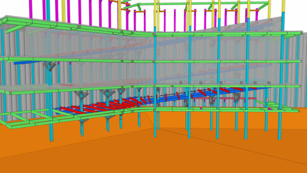 ▲탑다운 램프슬래브 구축장치 모델링. ⓒ반도건설