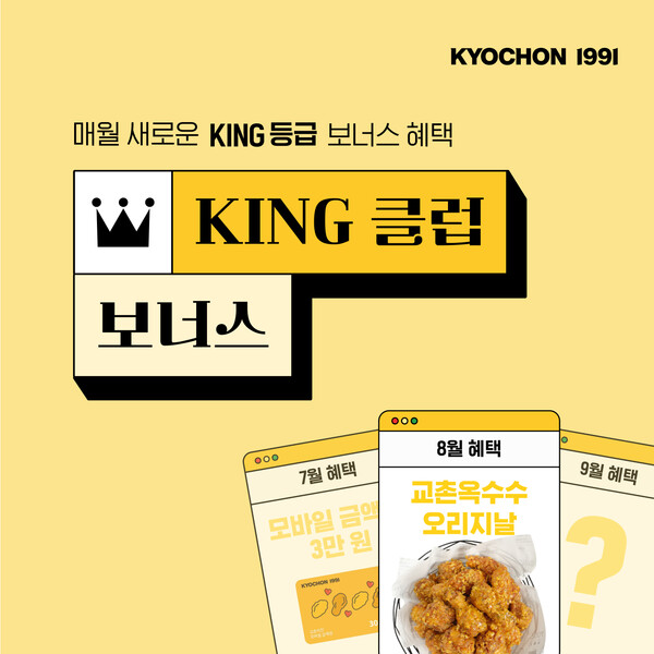 ▲8월 ‘KING 클럽 보너스’ 이벤트. ⓒ교촌