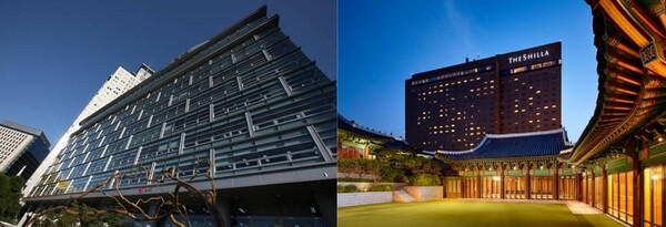 ▲(왼쪽) LG생활건강 사옥, 서울신라호텔 영빈관 ⓒ 각사