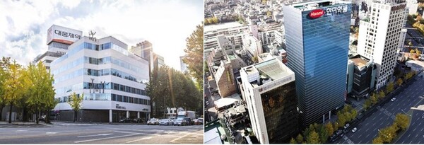 ▲서울 강남구 대웅제약 사옥(왼쪽)과 서울 송파구 한미약품 사옥. ⓒ각 사