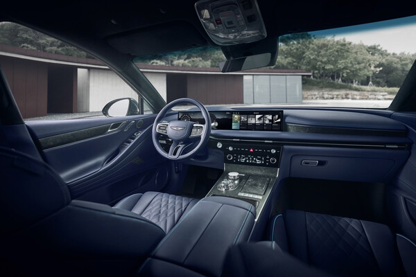 ▲G80 전동화 부분변경 모델 내장. ⓒ제네시스