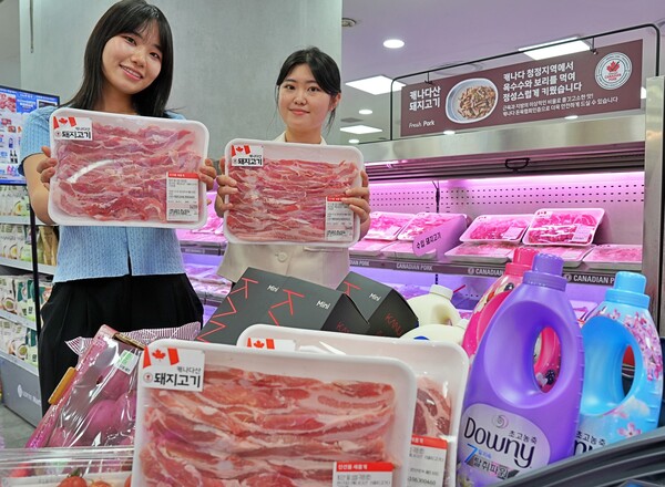 ▲롯데마트 제타플렉스 잠실점에서 스노우 특가 상품을 소개하는 모습. ⓒ롯데쇼핑