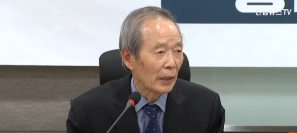 ▲장기표 원장 별세 관련 뉴스 방송 화면 캡처. ⓒ연합뉴스TV