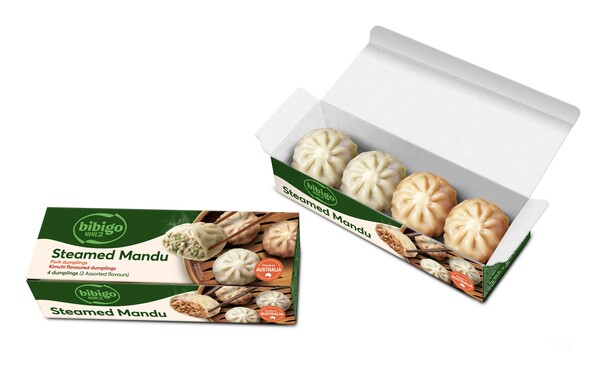 ▲CJ제일제당이 호주 콴타스항공에 납품하는 기내식 비비고 찐만두. ⓒCJ제일제당