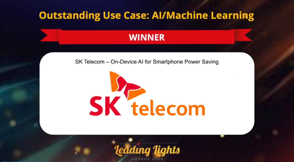 ▲SK텔레콤이 세계적인 이동통신분야 시상식인 ‘리딩 라이트 어워드 2024(Leading Lights Awards 2024)’에서 ‘우수 AI 활용 사례(Outstanding Use Case: AI/Machine Learning)’ 부분에서 수상했다고 25일 밝혔다. ⓒSKT