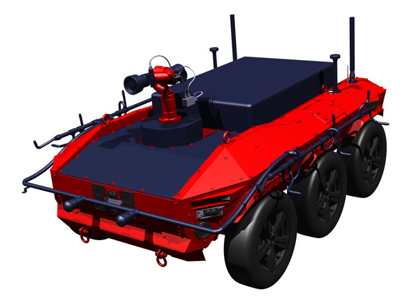 ▲무인 소방로봇 렌더링. ⓒ현대차그룹