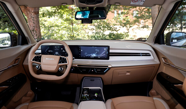 ▲액티언 내부 인테리어. ⓒKG모빌리티