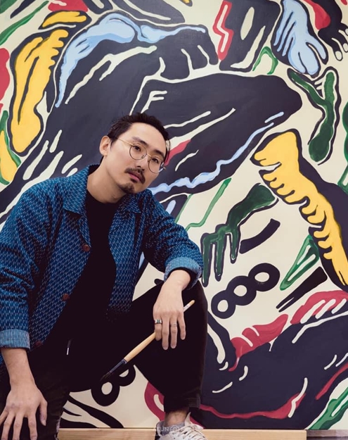 ▲이준원 작가 작품, 신작 ‘판크라치온(Pancration) 앞에서, 120호  ⓒ 갤러리몸