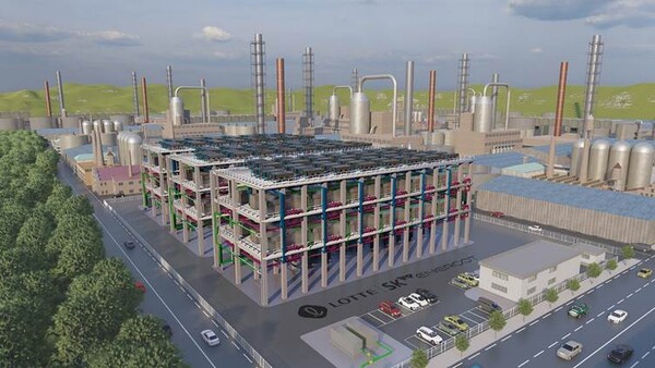 ▲울산하이드로젠파워 1호, 2호, 3호 조감도. ⓒ롯데케미칼