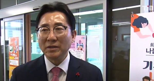 ▲박경귀 아산시장 방송 뉴스 캡처. ⓒTJB NEWS