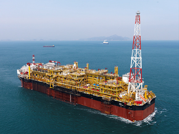 ▲한화오션이 건조해 인도한 FPSO 한화오션. ⓒ한화오션