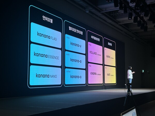 ▲정신아 카카오 대표가 22일 경기도 용인시 카카오AI캠퍼스에서 열린 ‘if(kakaoAI)2024’(이프카카오 AI 2024)에서 발표하고 있다. ⓒ윤서연 기자